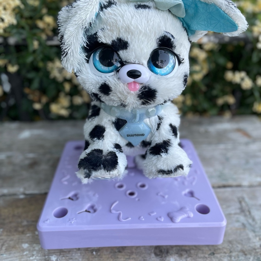 Present Pets Diamond Dalmatian Interactive Plush Toy barks & jumps